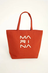 Orangene Strandtasche Andalus by Marina CA2501-5 mit Reißverschluss - gefütterte Badetasche