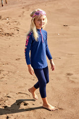 Mädchen Badeanzug Marineblau K2402