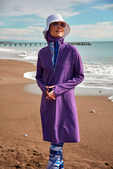 Burkini Modest Swimwear Set Lycra 4-Teilig Lila-Blau "Marina" M2492