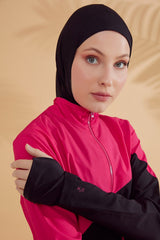 Burkini Modest Swimwear Set 4-Teilig Schwarz/Rosa "Marina" M2316-1