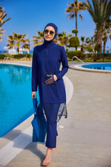 Burkini Modest Swimwear Set 4-Teilig Navy "Marina" M2508-2
