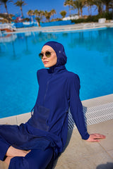 Burkini Modest Swimwear Set 4-Teilig Navy "Marina" M2508-2
