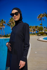 Burkini Modest Swimwear Set 4-Teilig Schwarz "Marina" M2508-1
