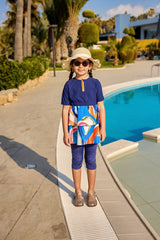 Mädchen Badeanzug Marineblau C2506