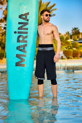 Herren Badeshorts Schwarz S2504-1
