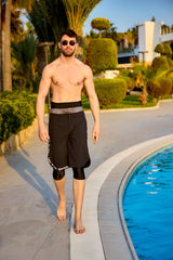Herren Badeshorts Schwarz S2504-1