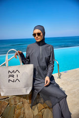 Burkini Modest Swimwear Set 4-Teilig Grau "Marina" M2508-4