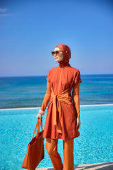 Burkini Modest Swimwear Set 4-Teilig Orange "Marina" M2523-2