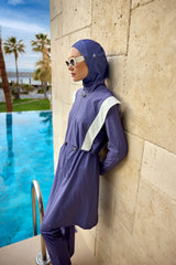Burkini Modest Swimwear Set 4-Teilig Schwarz "Marina" M2526-2