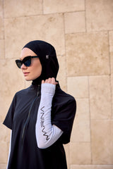 Burkini Modest Swimwear Set 4-Teilig Schwarz/Weiß "Marina" M2532