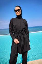 Burkini Modest Swimwear Set 3-Teilig Schwarz "Andalus by Marina" A2502-1