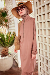 Burkini Modest Swimwear Taupe "Marina" M2405