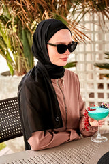 Schwimmhijab Mesh Schal Schwarz "Marina" B2401