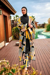 Marina | Kimono with checked pattern - P2407