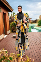 Kimono Pareo mit kariertem Muster "Marina" P2407