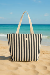Strandtasche Marineblau gestreift "Andalus by Marina" CA2503-2