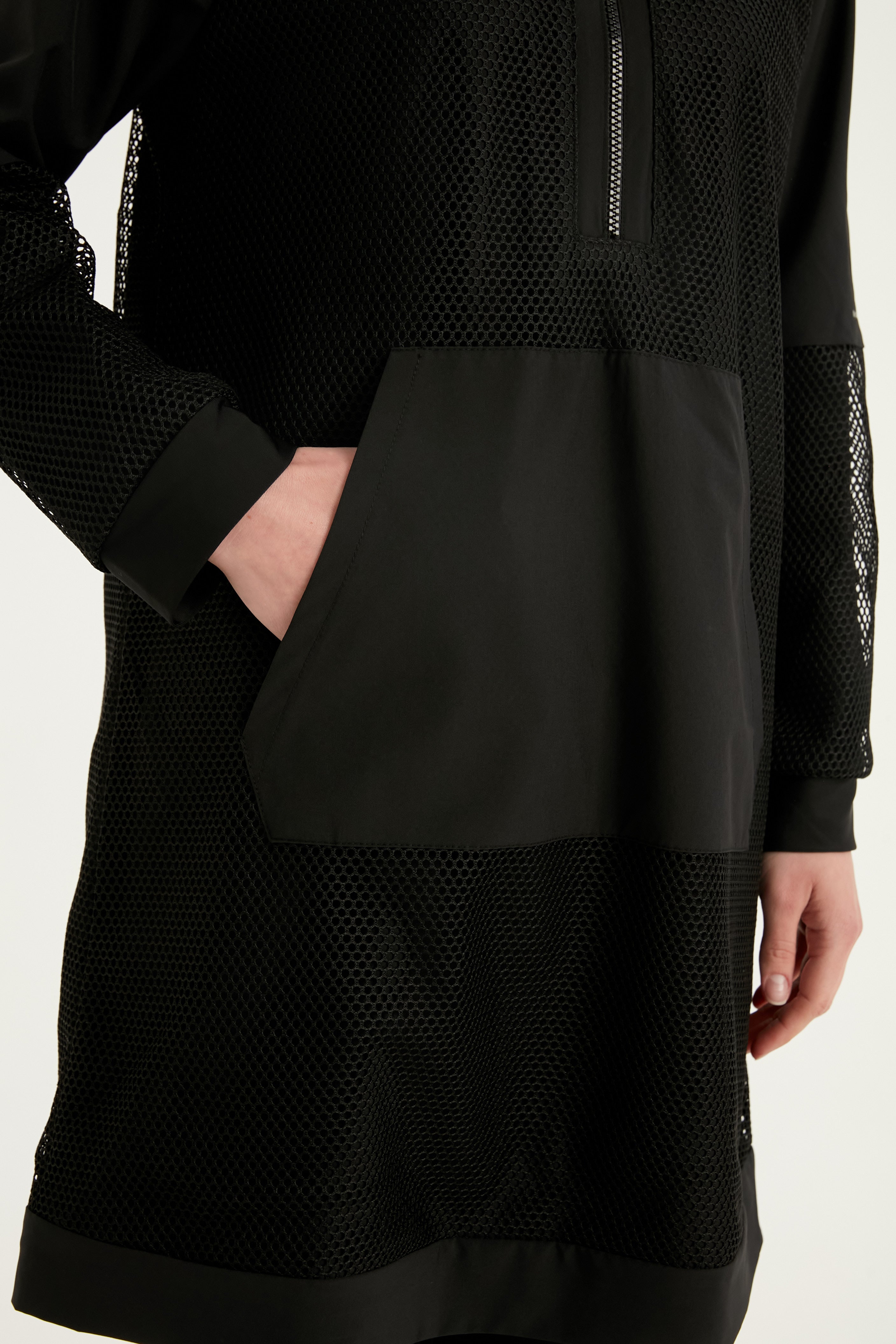 Burkini Modest Swimwear Set 4-Teilig Schwarz mit Tülldetail "Marina" M2534-1