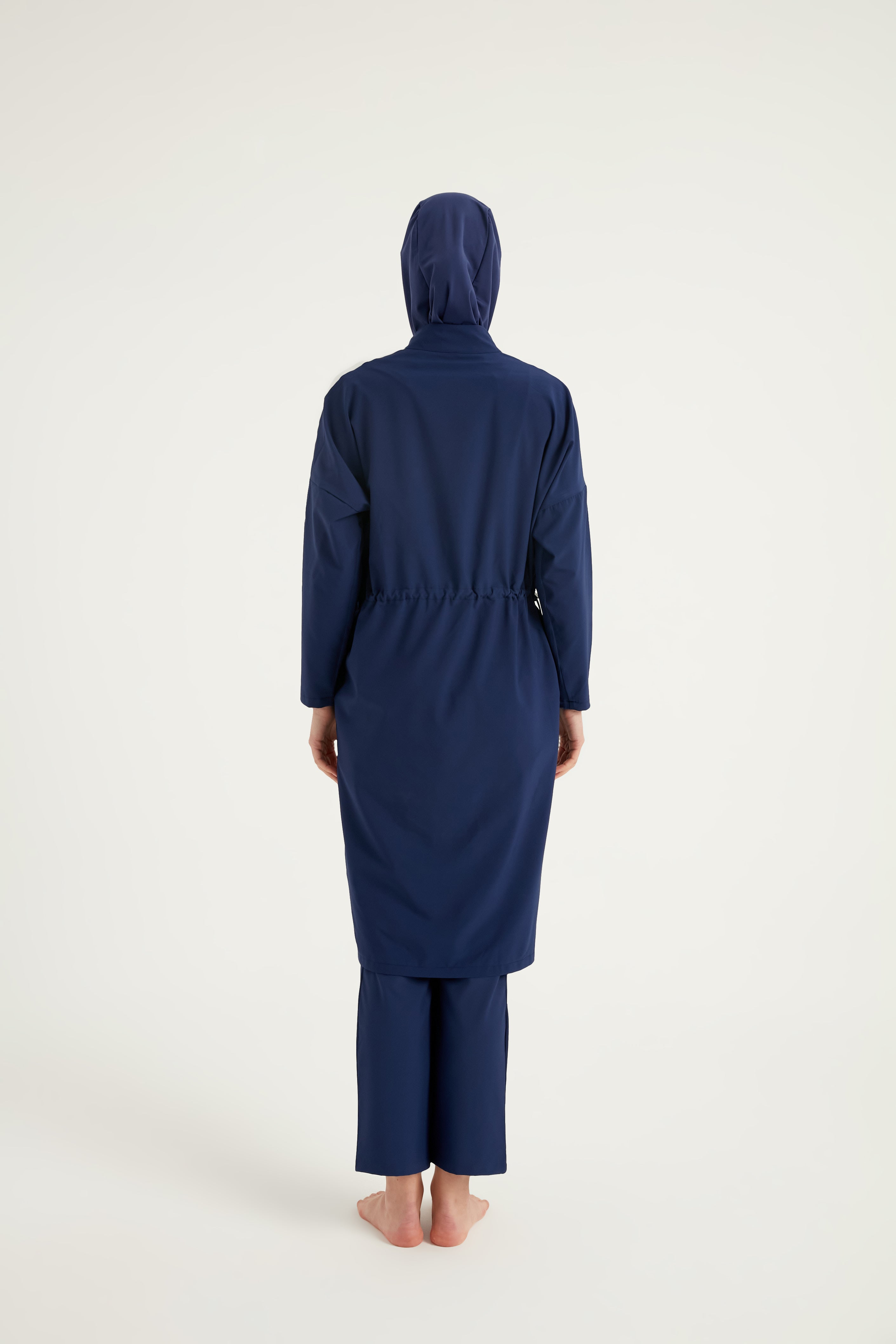 Burkini Modest Swimwear Set 4-Teilig Marineblau mit weißer "Marina" Aufschrift M2507-2