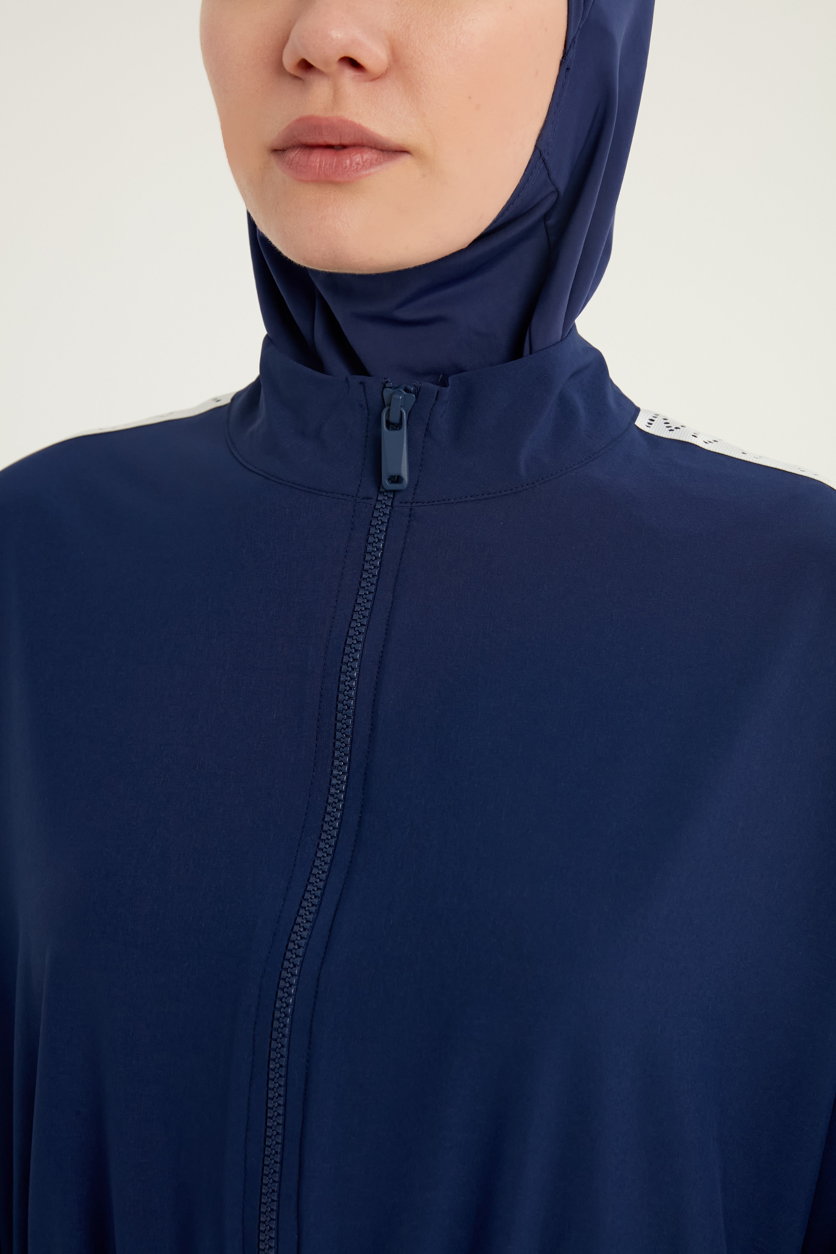 Burkini Modest Swimwear Set 4-Teilig Marineblau mit weißer "Marina" Aufschrift M2507-2