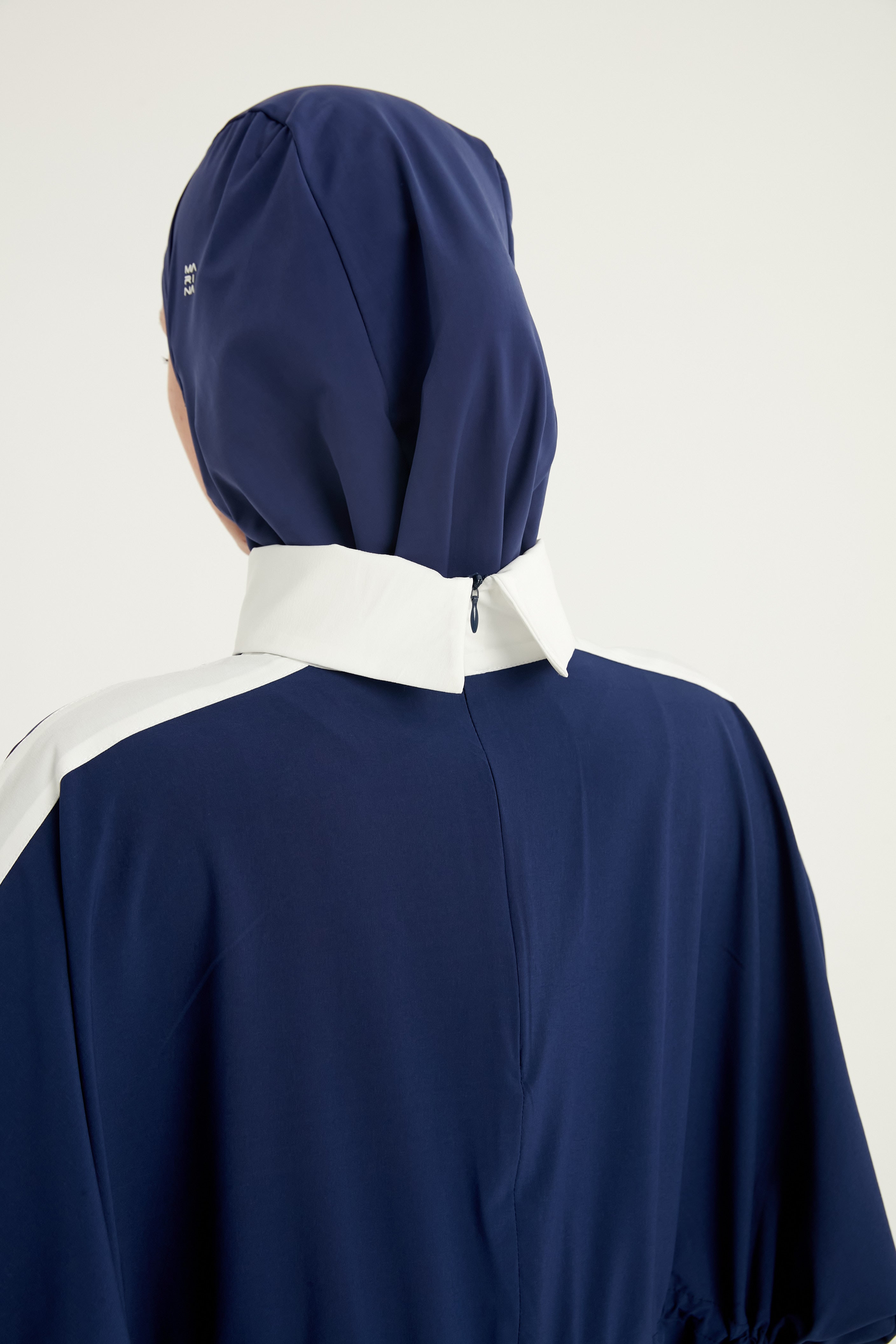 Marina Burkini M2521-2 Marineblau-Weiß Modest Swimwear - UV-Schutz UPF50+ wasserabweisend schnelltrocknend