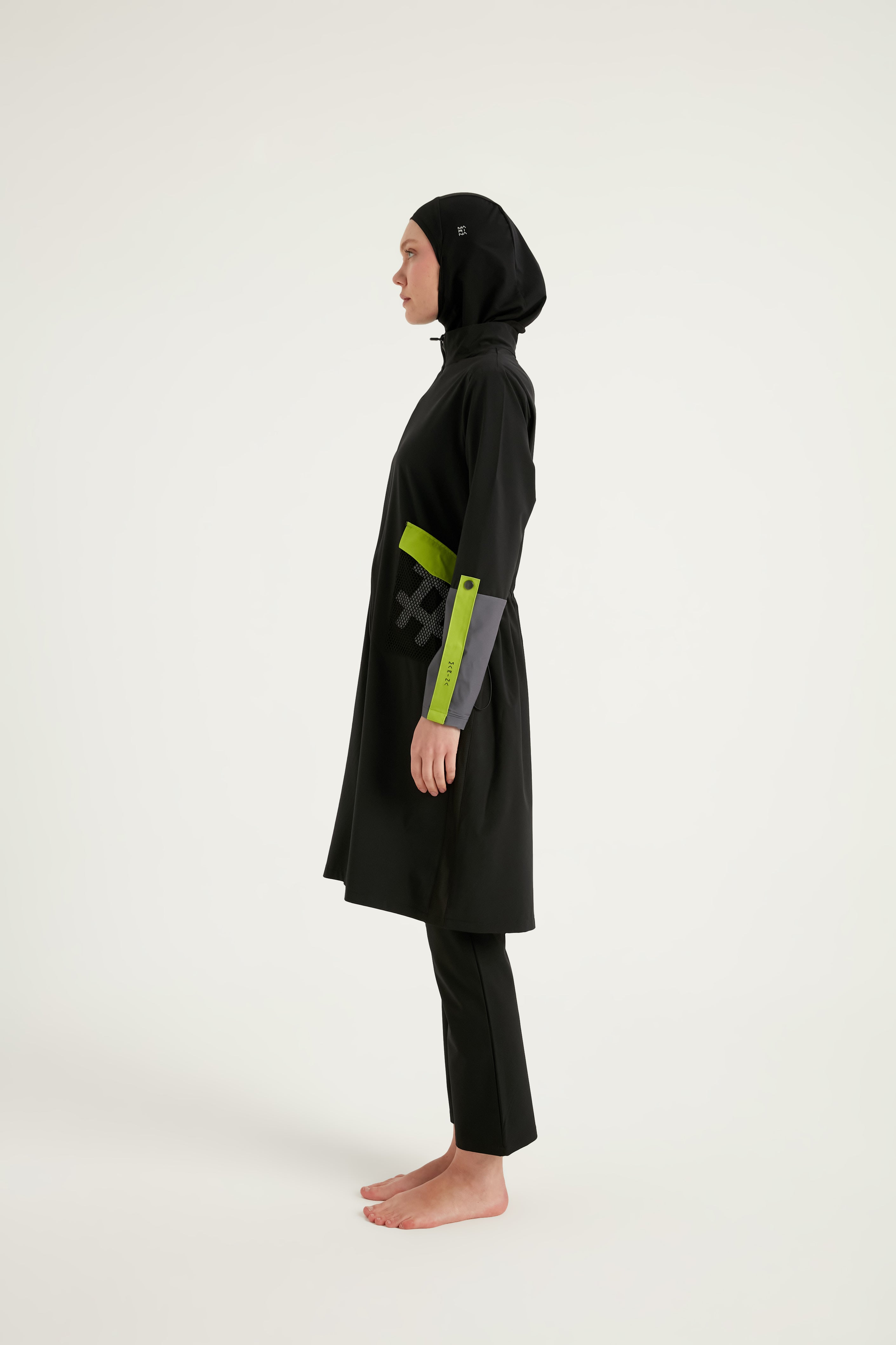 Burkini Modest Swimwear Set 4-Teilig Schwarz "Marina" M2522