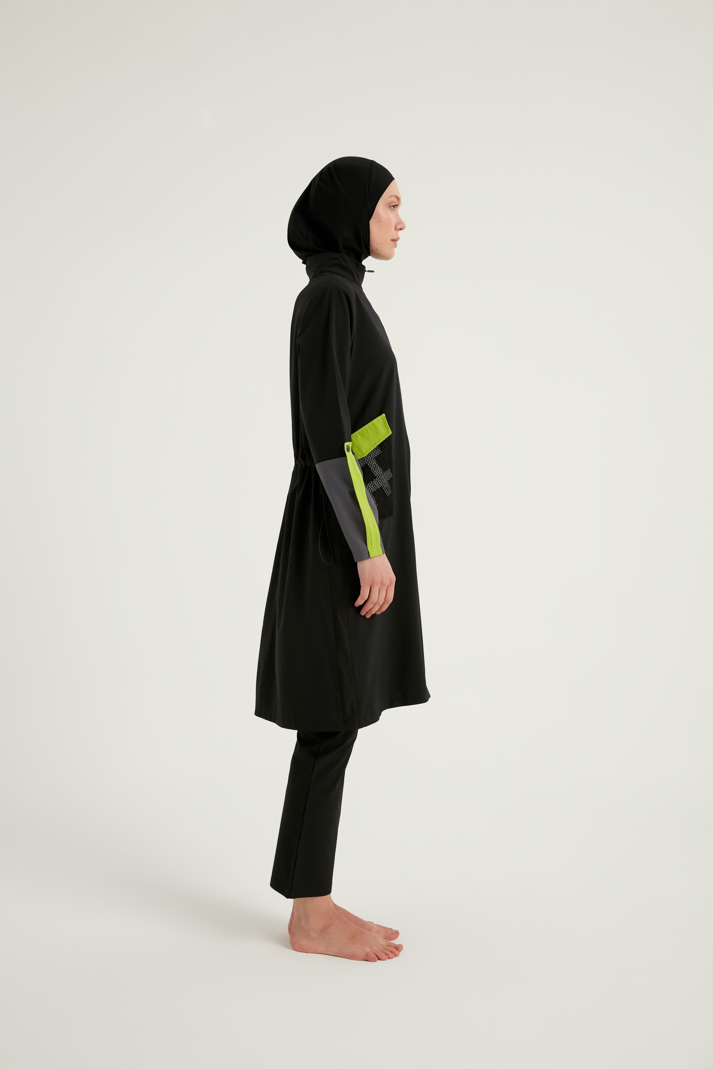 Burkini Modest Swimwear Set 4-Teilig Schwarz "Marina" M2522