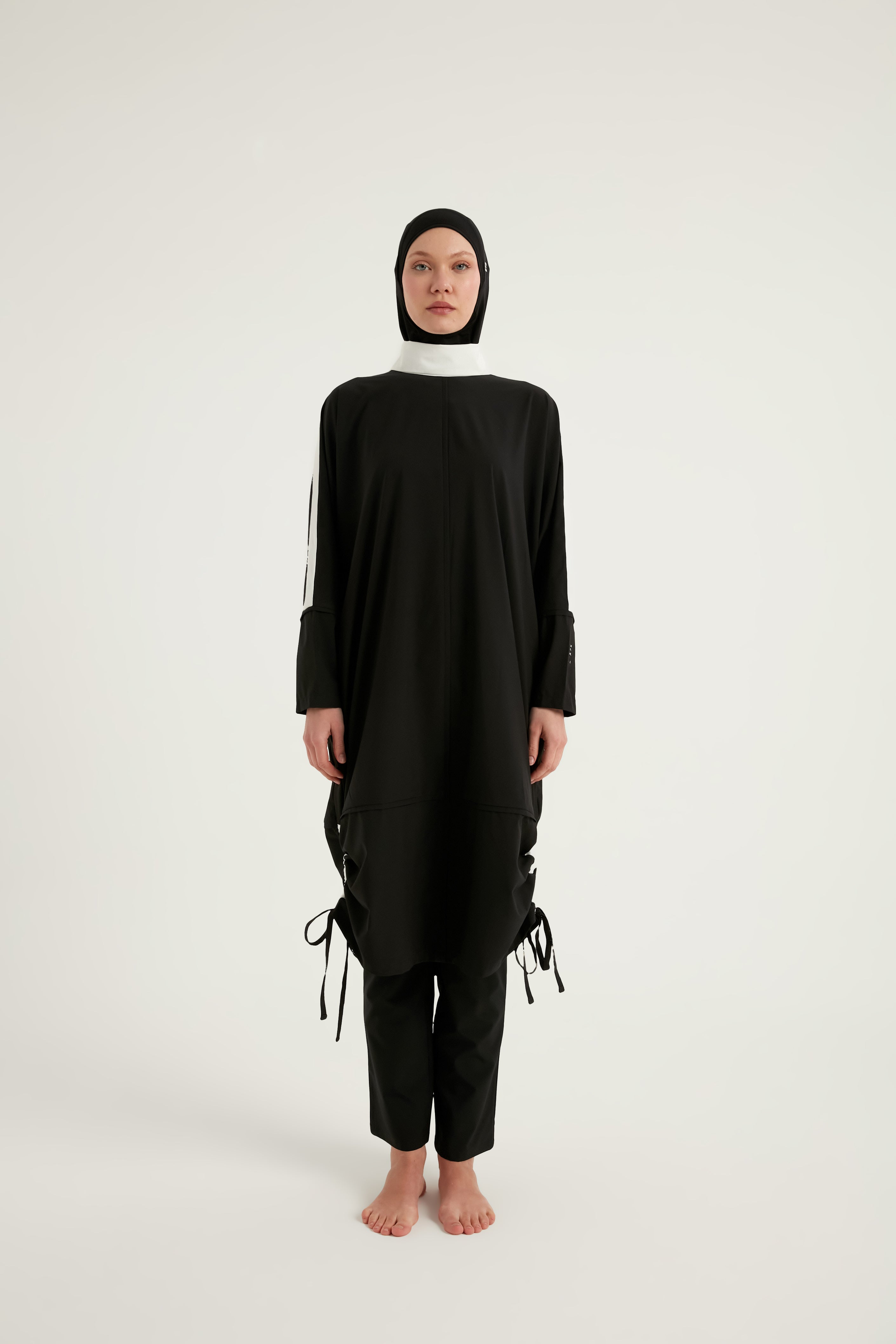 Marina Burkini M2521-3 Schwarz-Weiß Modest Swimwear - UV-Schutz UPF50+ wasserabweisend schnelltrocknend