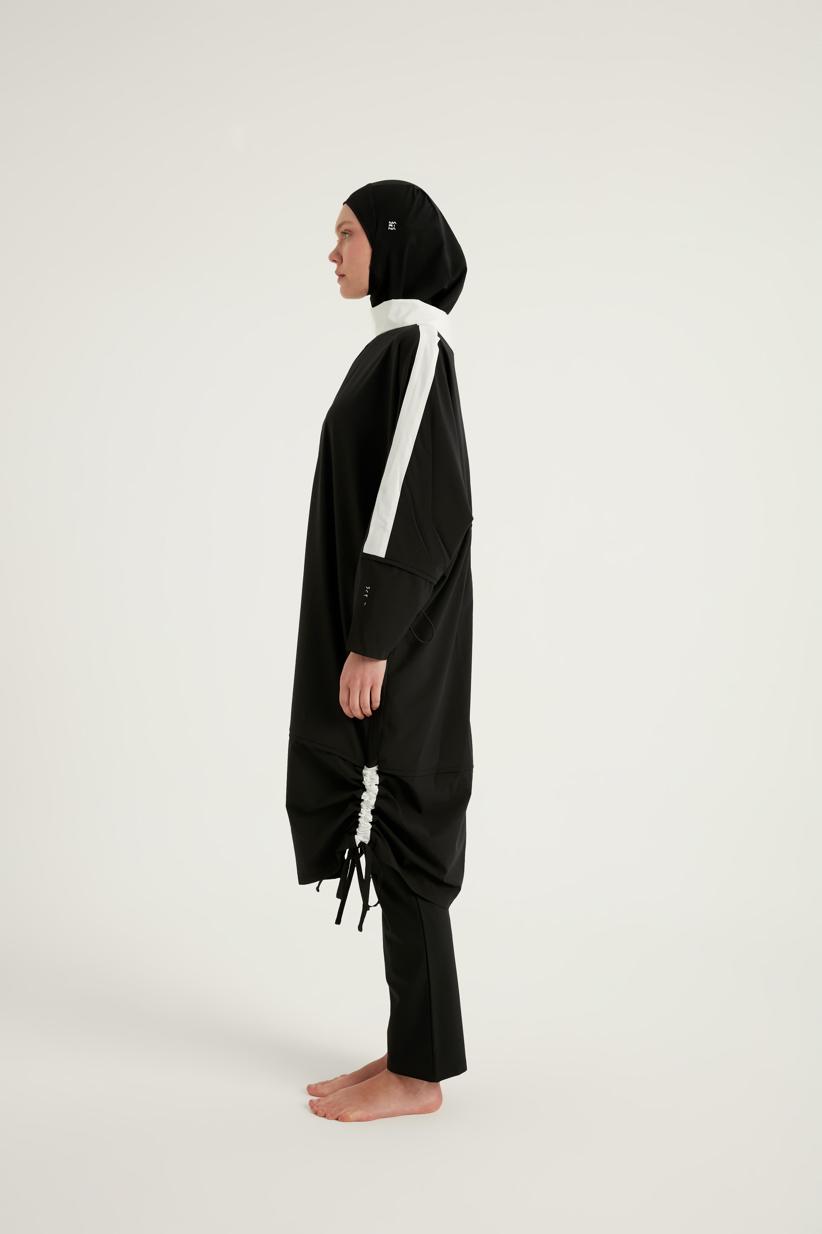 Marina Burkini M2521-3 Schwarz-Weiß Modest Swimwear - UV-Schutz UPF50+ wasserabweisend schnelltrocknend