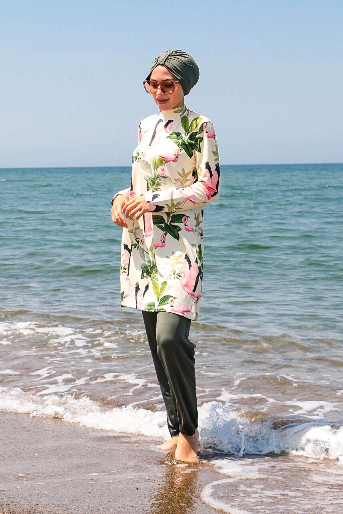 Burkini Modest Swimwear Set 4-Teilig Flamingo Kollektion "Marina" 1966