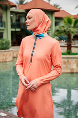 Burkini Modest Swimwear Set Lycra 4-Teilig Koralle "Marina" M2470