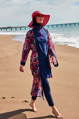 Kimono Pareo Bunt gemustert "Marina" P2416
