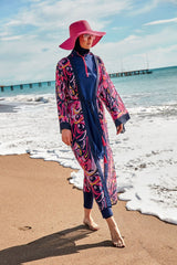 Kimono Pareo Bunt gemustert "Marina" P2416