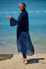 Kimono Pareo Marineblau "Marina" P2343