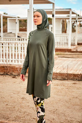 Burkini Modest Swimwear Set 4-Teilig Khaki "Marina" M2467