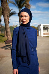 Schwimmhijab Mesh Schal  Marineblau "Marina" B2402