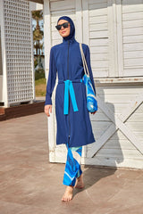Burkini Modest Swimwear 4-Teilig Fallschirmstoff Marineblau "Marina" M2428