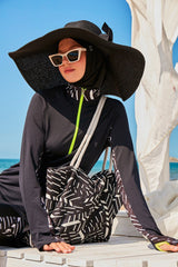 Burkini Modest Swimwear 4-Teilig H2O Schwimmer-Serie Schwarz "Marina" M2331