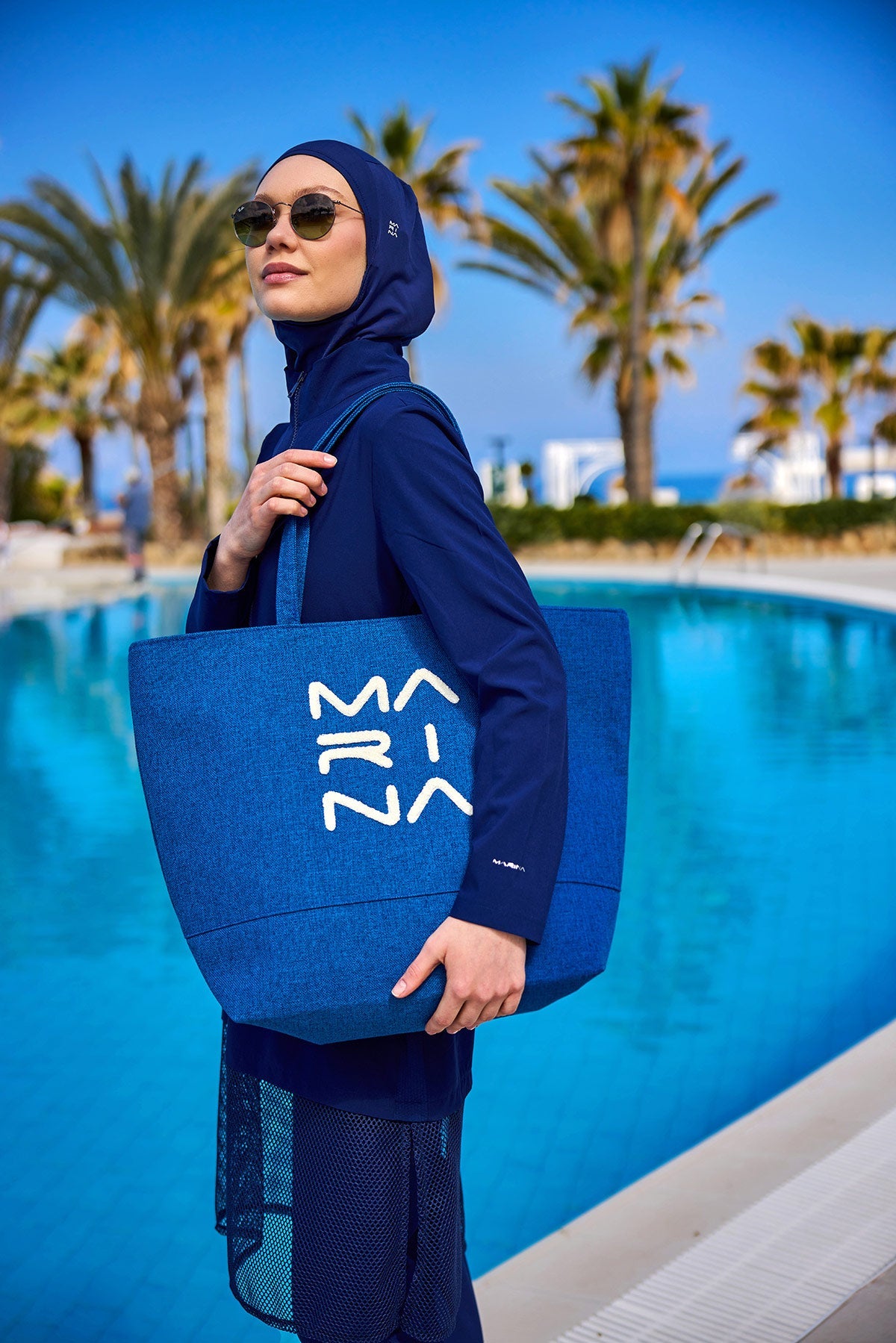 Strandtasche Blau "Andalus by Marina" CA2501-4