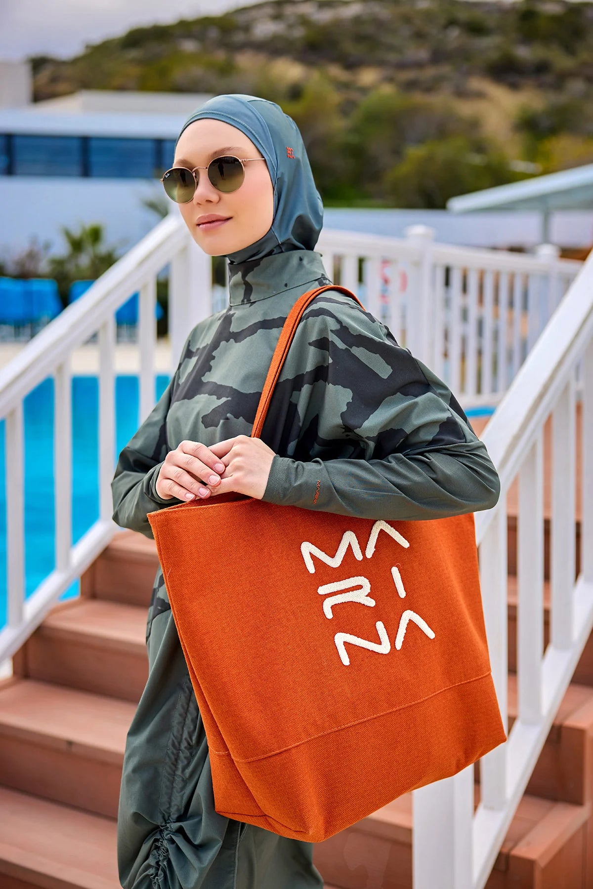 Strandtasche Orange "Andalus by Marina" CA2501-5