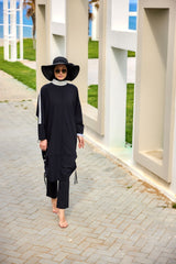 Marina Burkini M2521-3 Schwarz-Weiß Modest Swimwear - UV-Schutz UPF50+ wasserabweisend schnelltrocknend