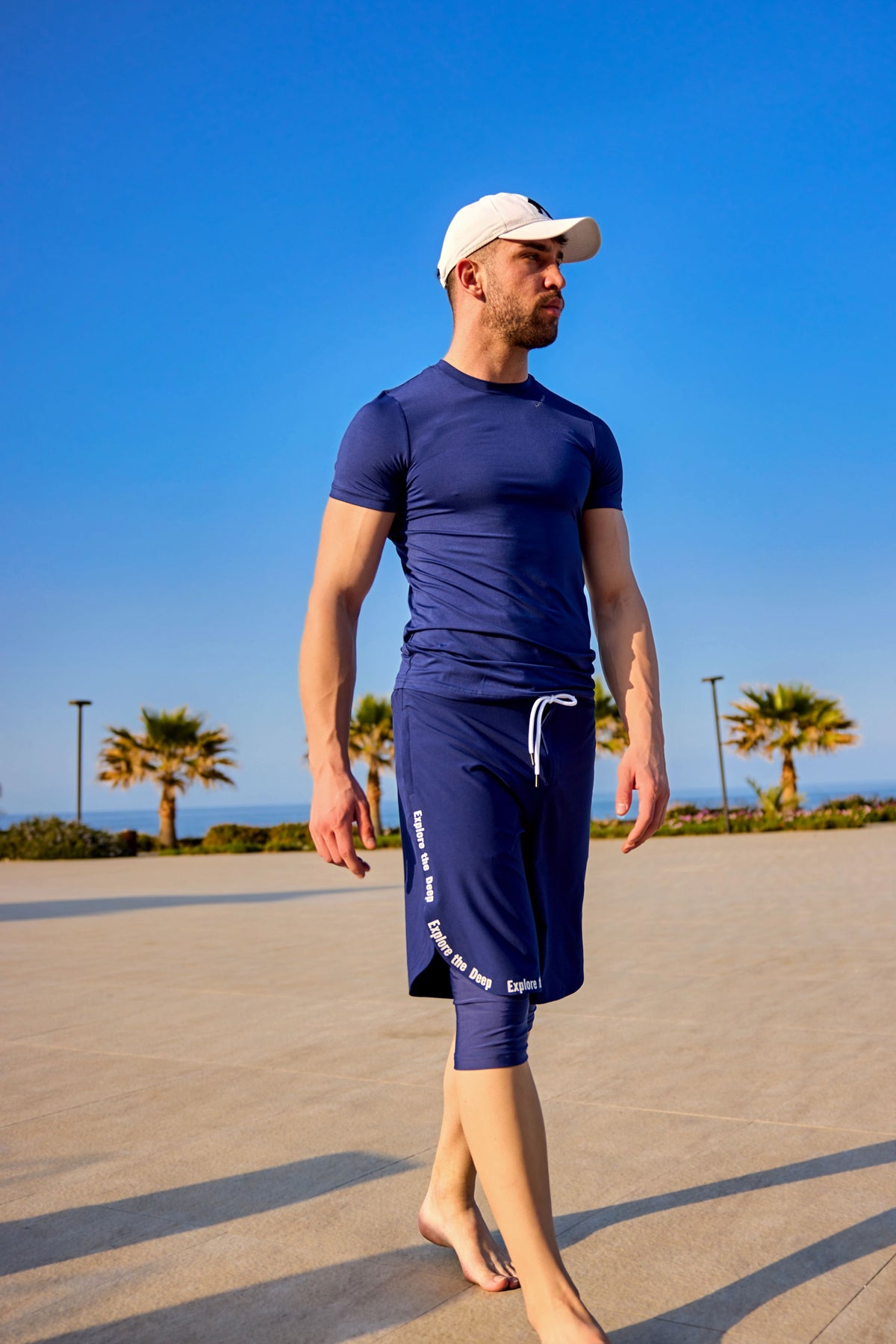 Herren Badeshorts Marineblau S2504-2
