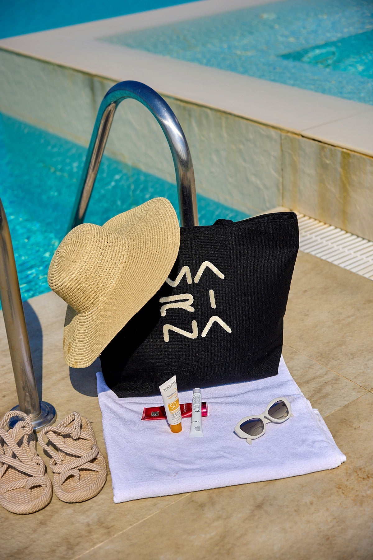 Strandtasche Schwarz "Andalus by Marina" CA2501-1