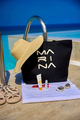 Strandtasche Schwarz "Andalus by Marina" CA2501-1