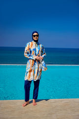 Burkini Modest Swimwear Set 4-Teilig mit Aquarell-Design "Riva Mera by Marina" R2514