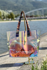 Strandtasche Holographisch transparent "Marina" C2435