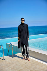 Burkini Modest Swimwear Set 4-Teilig Schwarz "Marina" M2503-3