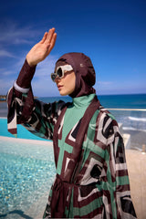 Kimono Pareo Braun von Halima Aden "Marina" P2510
