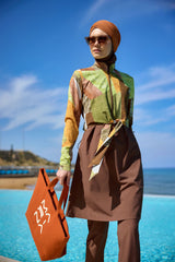 Burkini Modest Swimwear Braun "Marina" M2530-1