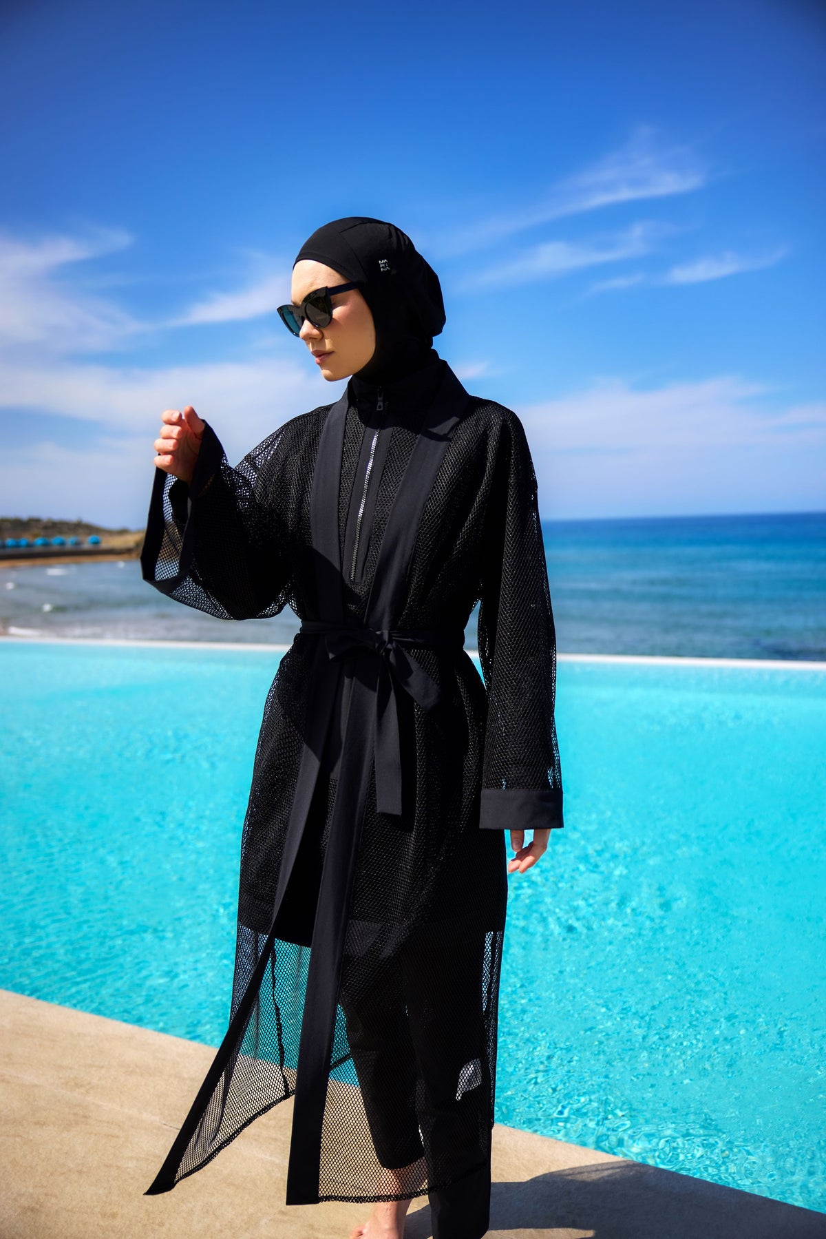 Kimono Pareo Schwarz "Marina" P2501-1