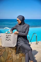 Burkini Modest Swimwear Set 4-Teilig Grau "Marina" M2508-4